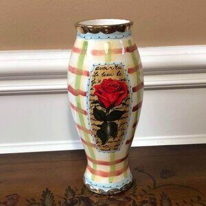 Vintage porcelain vase - “Avoir tu le beau…”